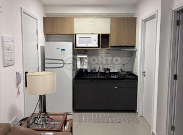 Apartamento · 34m² · 1 Quarto · Apartamento novo mobiliado para locação de 1 dormitório, 1 sala e 1 vaga