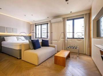 Apartamento · 28m² · 1 Quarto · 1 Vaga · Studio mobiliado no Jardins ao lado da Av. Paulista | Transamérica | 1 vaga