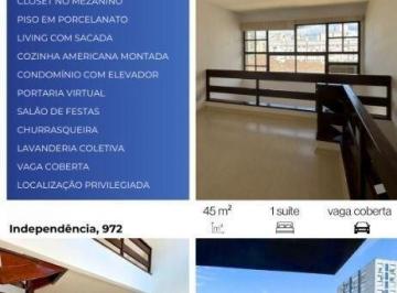 Apartamento · 45m² · 1 Quarto · 1 Vaga · LINDO DUPLEX 1 DORMITÓRIO 45M² - INDEPENDÊNCIA