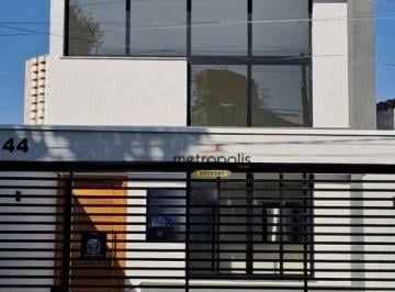 Fachada moderna · Sobrado com 3 dormitórios à venda, 125 m² por R$ 899.000 - Vila Humaitá - Santo André/SP