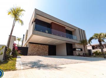 Fachada · Casa de luxo em condomínio à venda em Indaiatuba-SP, Parque Villa dos Pinheiros: 5 quartos, 5 suítes