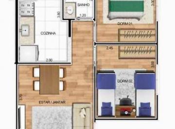 40a46d456f5ef97034682642f940e0011886c59d · Apartamento com 2 dormitórios à venda, 44 m² por R$ 165.000,00 - Lopes de Oliveira - Sorocaba/SP