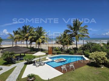 Casa · 350m² · 4 Quartos · 4 Vagas · Belíssima casa à venda, em frente ao mar (pé na areia), em condomínio fechado Águas de Olivença, rec