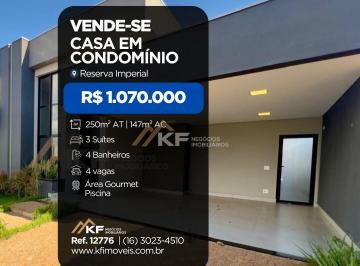 Casa · 147m² · 3 Quartos · 4 Vagas · Reserva Imperial - Casa em Condomínio em Reserva Imperial, Ribeirão Preto/SP