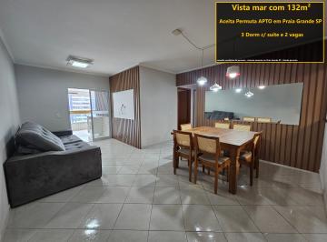 Apartamento de 3 quartos, Praia Grande · Apartamento mobiliado 3 quartos e 2 vagas vista mar Praia Grande