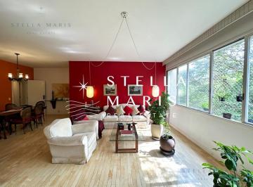 Foto 01 · Leblon, Apartamento, 160m2, em prédio centro de terreno, com vista livre e super iluminado à venda. 