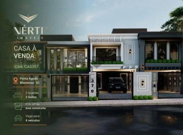 1f81337ffa0f8e71e2753a71254de5fcf12aa4b1 · IMPONENTE SOBRADO COM 3SUITES, 4 VAGAS DE GARAGEM E ESPAÇO EXTERNO COM PISCINA, NO BAIRRO PONTA AGUD