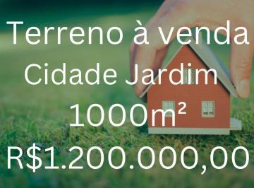 Terreno · 1000m² · Terreno à venda, 1000 m² por R$ 1.200.000,00 - Cidade Jardim - Uberlândia/MG
