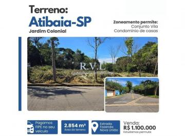 Foto 01 · Terreno à venda em Atibaia-SP, no bairro Jardim Colonial, com 2.854 m² de área!