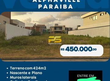 Terreno · 424m² · EXELENTE OPORTUNIDADE LOTE A VENDA NO ALPHAVILLE PARAIBA