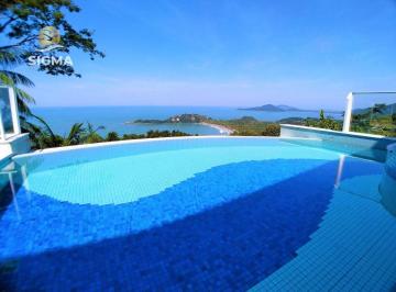 1288ca3f85bc9f621f719a2246c6b5fb6fab2b53 · Casa na praia, Alto padrão, Vista mar, 4 suítes, Lazer, 10 vagas, Taguaíba, Guarujá.