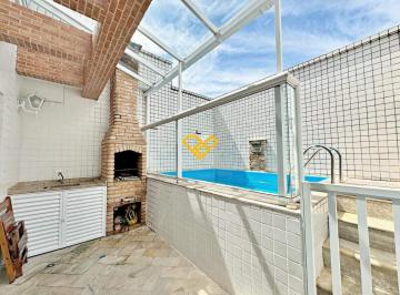 Área gourmet com churrasqueira e piscina · Cobertura Duplex 3 Quartos em Santos