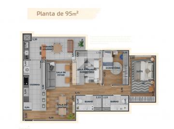 Apartamento · 95m² · 3 Quartos · 2 Vagas · Apartamento em Parque Centenário, Jundiaí/SP de 95m² 3 quartos à venda por R$ 1.064.306,00