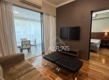 Sala com vista para varanda · Apartamento com 1 quarto para alugar, 61 m² - Pinheiros - São Paulo/SP