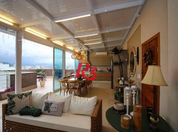 4f523f801cc84509d8af125445adc773e2f6ce41 · Cobertura à venda, 430 m² por R$ 7.450.000,00 - Embaré - Santos/SP