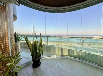 Apartamento · 141m² · 3 Quartos · 2 Vagas · Apto de 3 Dorm c/ 2 suítes, VISTA MAR, 2 vagas demarcada, PORTEIRA FECHADA,140 m² de área útil. Bair