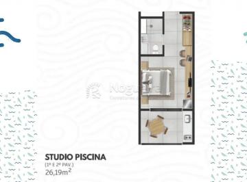 Apartamento · 26m² · 1 Quarto · 1 Vaga · Apartamento à venda no bairro Carneiros em Tamandaré/PE