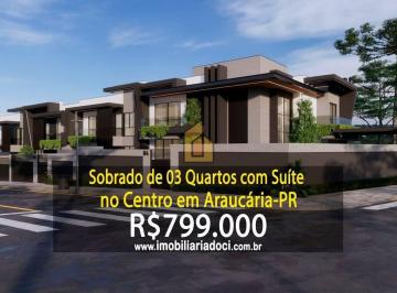 079b839f22e2b587e64f0de2bb98614d4be483ab · Sobrado de 03 Quartos com Suíte no Centro em Araucária-PR - A venda por R$799.000,00