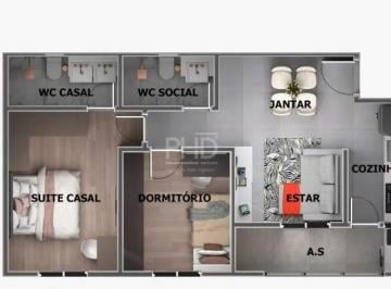 Apartamento · 54m² · 2 Quartos · 2 Vagas · Apartamento com Suíte e Varanda Gourmet à Venda no Rudge Ramos em São Bernardo do Campo