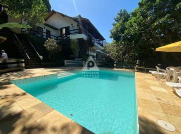 Casa · 530m² · 6 Quartos · 4 Vagas · Vista Mar Espetacular: Casa de Alto Padrão em Condomínio Seguro de São Conrado!