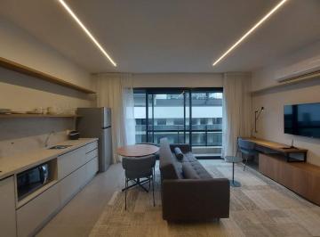 Apartamento · 50m² · 1 Quarto · 1 Vaga · Aluguel | Estúdio mobiliado com sacada no Centro