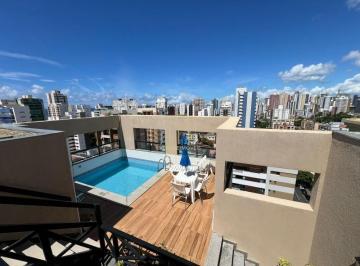 Foto 01 · Excelente cobertura vista mar decorada com três suítes e área gourmet a venda na Pituba