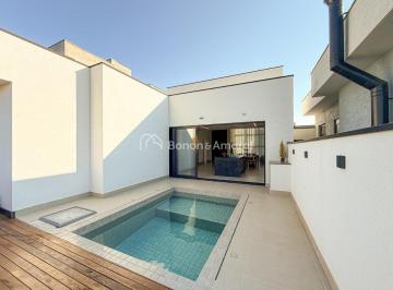 Casa · 179m² · 3 Quartos · 4 Vagas · **Casa Sofisticada com Piscina no Condomínio Mont'Alcino - Valinhos**