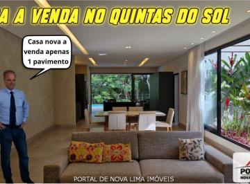 Foto 01 · Casa a venda no condomínio Quintas do Sol em Nova Lima. Casa de 1 pavimento. Casa com 3 suítes, casa