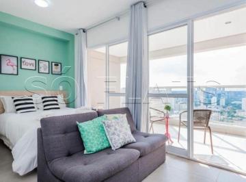 Apartamento · 33m² · 1 Quarto · 1 Vaga · Novo apartamento Studio na Av. Santo Amaro, completo e muito bem equipado