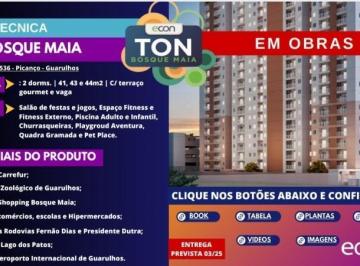 Foto 01 · APTO NOVO PRONTO P/ MORAR EM GUARULHOS: R. ANTONIETA, PICANÇO. À 400M PQ SHOPPING  MAIA. SÃO 2 DORMS