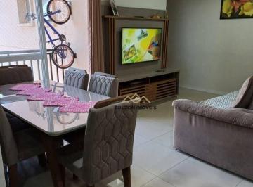 Sala de estar/jantar · APARTAMENTO A VENDA, 3 QUARTOS, 77M², R$596.000.00, CONDOMÍNIO MYRIAD PARQUE RESIDENCIAL, ENGORDADOU