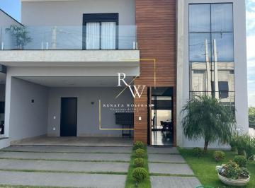 Casa · 221m² · 3 Quartos · 4 Vagas · Casa de luxo em condomínio fechado com 3 suítes e 4 vagas na cidade de Indaiatuba-SP no Parque Resid