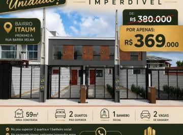 ukpipeg2ytk4mjrjowq4mwyz_md · Sobrado Geminado com 59m², com 2 quartos e espaço pra 2 veículos.