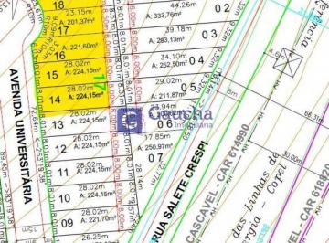 Terreno · 224m² · VENDA | Terreno,  em Universitário, Cascavel