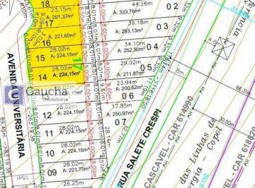 Terreno · 224m² · VENDA | Terreno, em Universitário, Cascavel