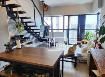 b27206fcc92a8685a8a8521670f7ea7a0ab44878 · Apartamento Duplex com 1 dormitório à venda, 55 m² por R$ 715.000,00 - Bethaville I - Barueri/SP