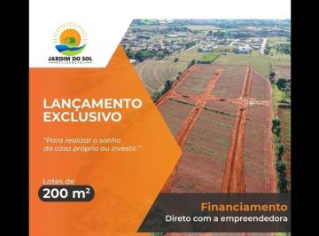 Foto 01 · Lançamento Loteamento Jardim do Sol, Terrenos de 200m2, Lotes Residenciais e Comerciais, Ótima Local