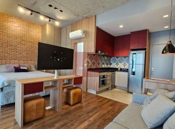 Apartamento · 44m² · 1 Quarto · 1 Vaga · Studio Moderno Totalmente Mobiliado, 1 vaga e com 44m² em Moema em andar Alto!