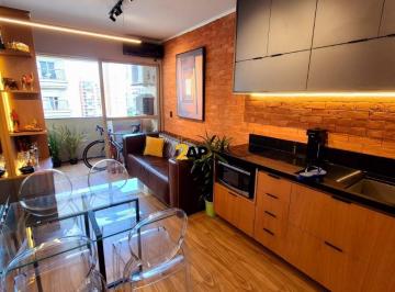 Apartamento · 33m² · 1 Quarto · 1 Vaga · Apartamento reformado tipo flat a venda em Moema, mobiliado 1 dormitório, 1 vaga com 33m²