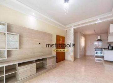 Sala · Apartamento com elevador 3 dormitórios à venda, 89 m² por R$ 500.000 - Vila Cecília Maria - Santo An