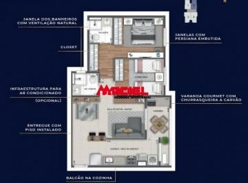 Apartamento · 64m² · 2 Quartos · 1 Vaga · apto novo no JD Paraiso, próximo a Shopping Oriente