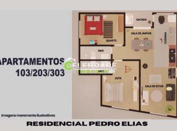 Apartamento · 65m² · 2 Quartos · 1 Vaga · APTO NOVO CENTRO PINHAIS! 02 QTOS,SUÍTE,SACADA,GARAGEM,ELEVADOR