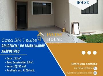 Casa de 3 quartos, Anápolis · Casa 3/4 1 suíte no Residencial do Trabalhador, Anápolis/GO