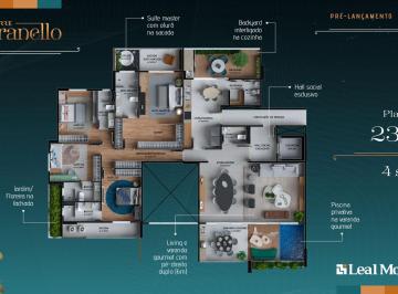 Apartamento · 232m² · 4 Quartos · 3 Vagas · Torre Maranello: Alto padrão com hall privativo e 3 ou 4 vagas na garagem