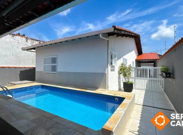 Casa · 174m² · 4 Quartos · 4 Vagas · CASA MOBILIADA 4 QUARTOS PISCINA  CHURRASQUEIRA 100 M MAR ITANHAÉM SP