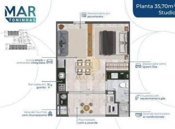 Apartamento · 35m² · 1 Quarto · Apartamento em Toninhas, Ubatuba/SP de 35m² 1 quartos à venda por R$ 459.000,00