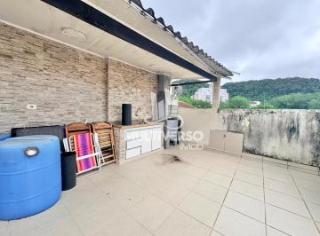 Casa · 153m² · 3 Quartos · 1 Vaga · Casa sobrado 3 dormitórios com churrasqueira e quintal no Marapé em Santos 