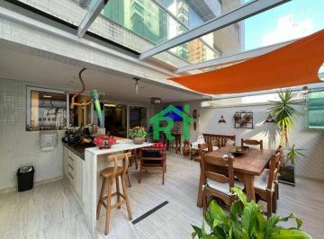 Terraço · Apartamento com 3 quartos (2 suítes), 2 vagas e lazer à venda em Pitangueiras, Guarujá