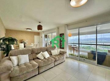 Sala · Apartamento moderno, 3 dormitórios (3 suítes), 2 vagas, lazer, Enseada, Guarujá/SP.