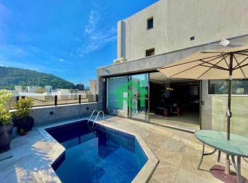 Piscina · Cobertura à beira mar com 3 quartos (3 suítes), 2 vagas, lazer, Pitangueiras, Guarujá/SP